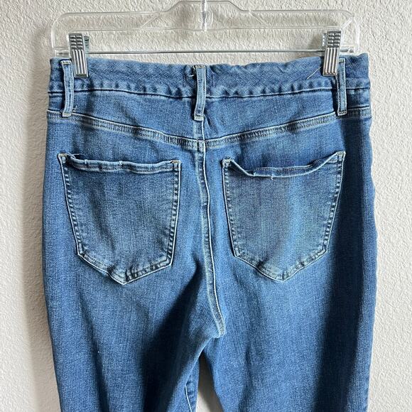 Express Straight Ankle High Rise Jeans Women's L 12/14/16 Ultra Hyper Stretch - Picture 4 of 7